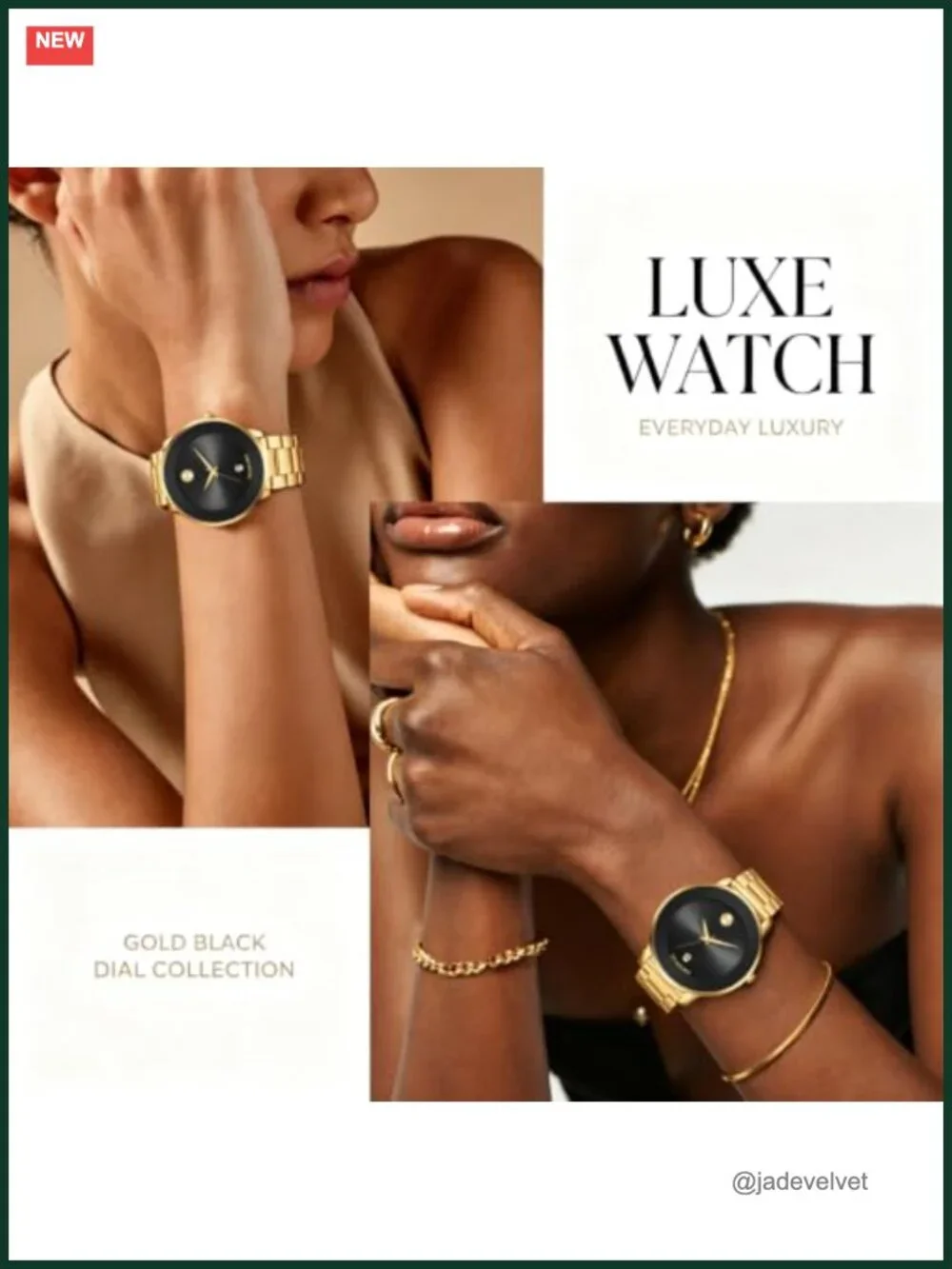 Unisex Gold Plated Stainless Steel Quartz Watch Minimalist 40mm